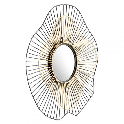 ZUO - Comet Round Mirror in Black