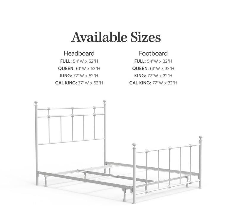 eLuxury - Dexter Metal Bed with Headboard and Footboard