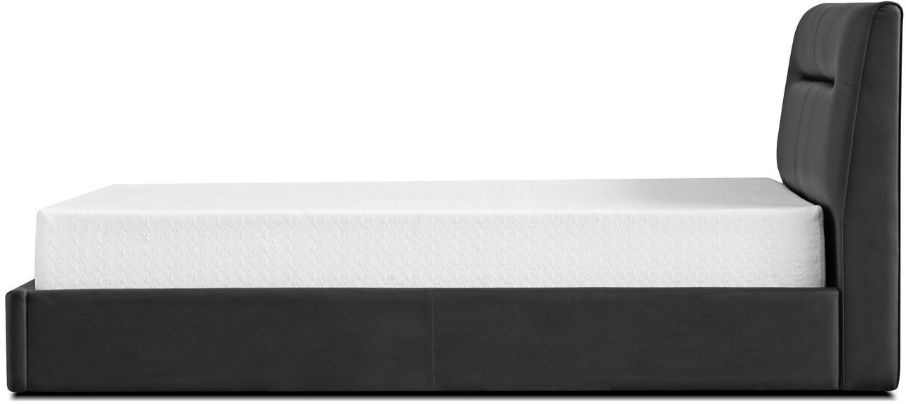 Mobital Noah Upholstered King Size Bed - Black, Leatherette