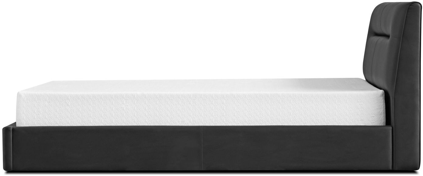 Mobital Noah Upholstered King Size Bed - Black, Leatherette