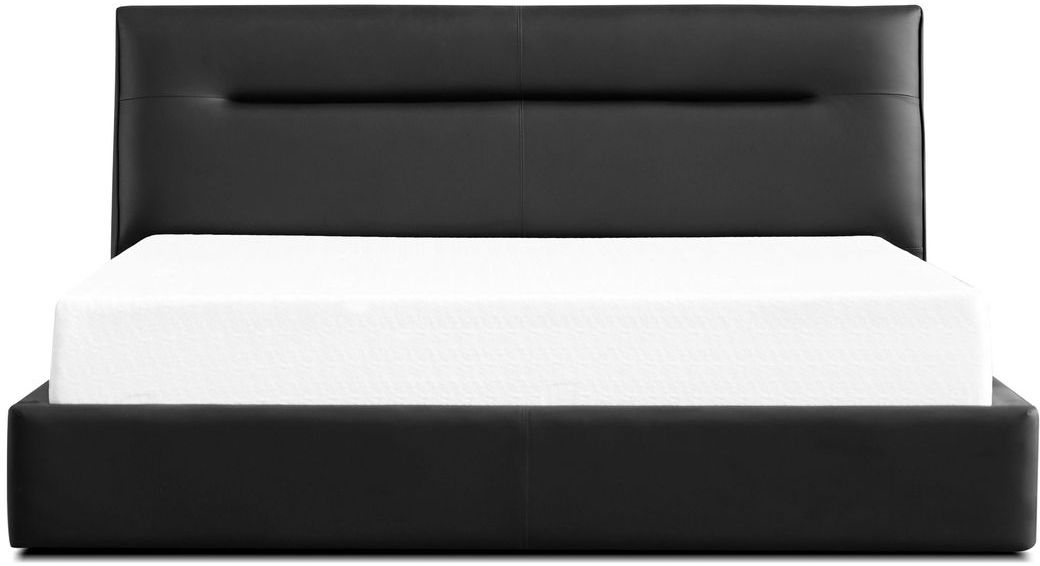 Mobital Noah Upholstered King Size Bed - Black, Leatherette
