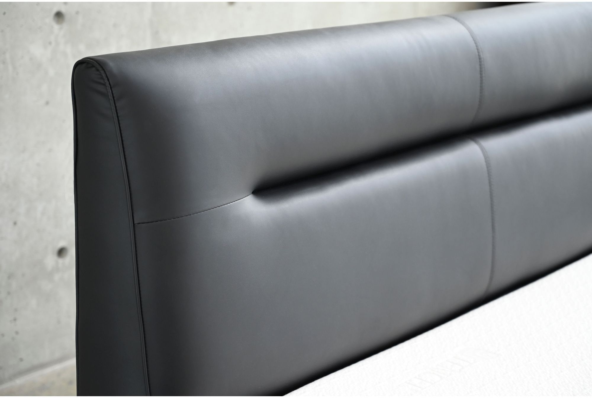 Mobital Noah Upholstered King Size Bed - Black, Leatherette