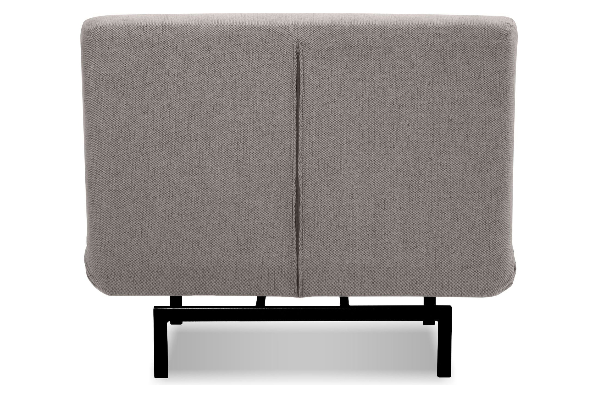 Mobital Iso Armless Solid Chair-Bed - Driftwood Chenille, Fabric