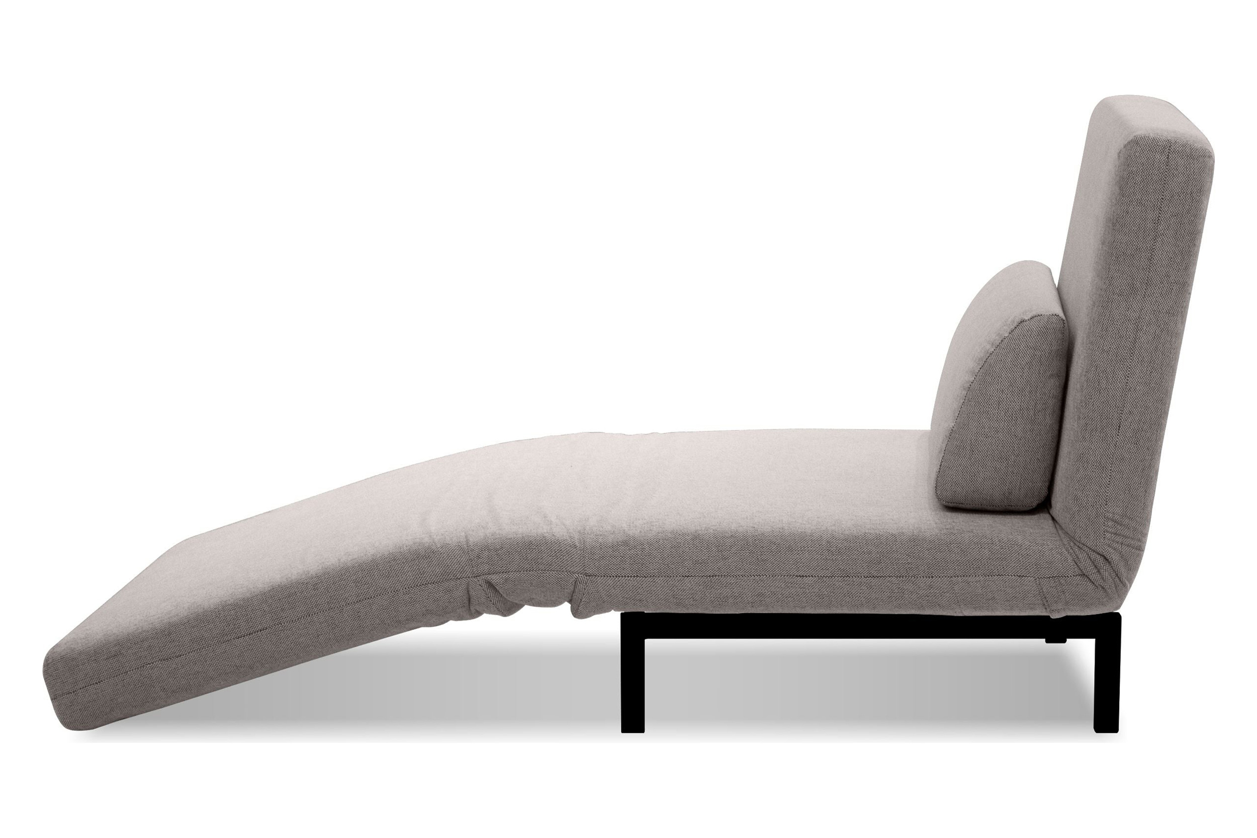 Mobital Iso Armless Solid Chair-Bed - Driftwood Chenille, Fabric