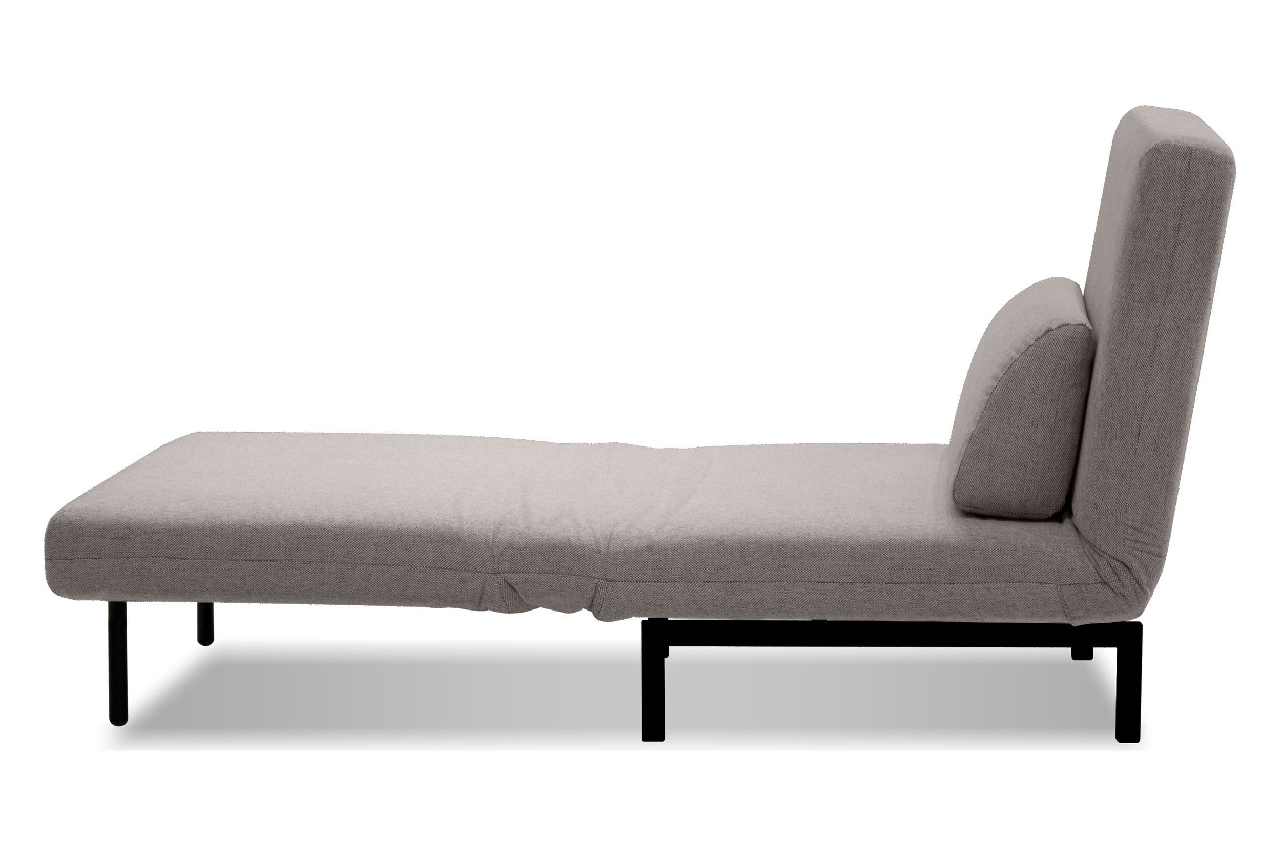 Mobital Iso Armless Solid Chair-Bed - Driftwood Chenille, Fabric