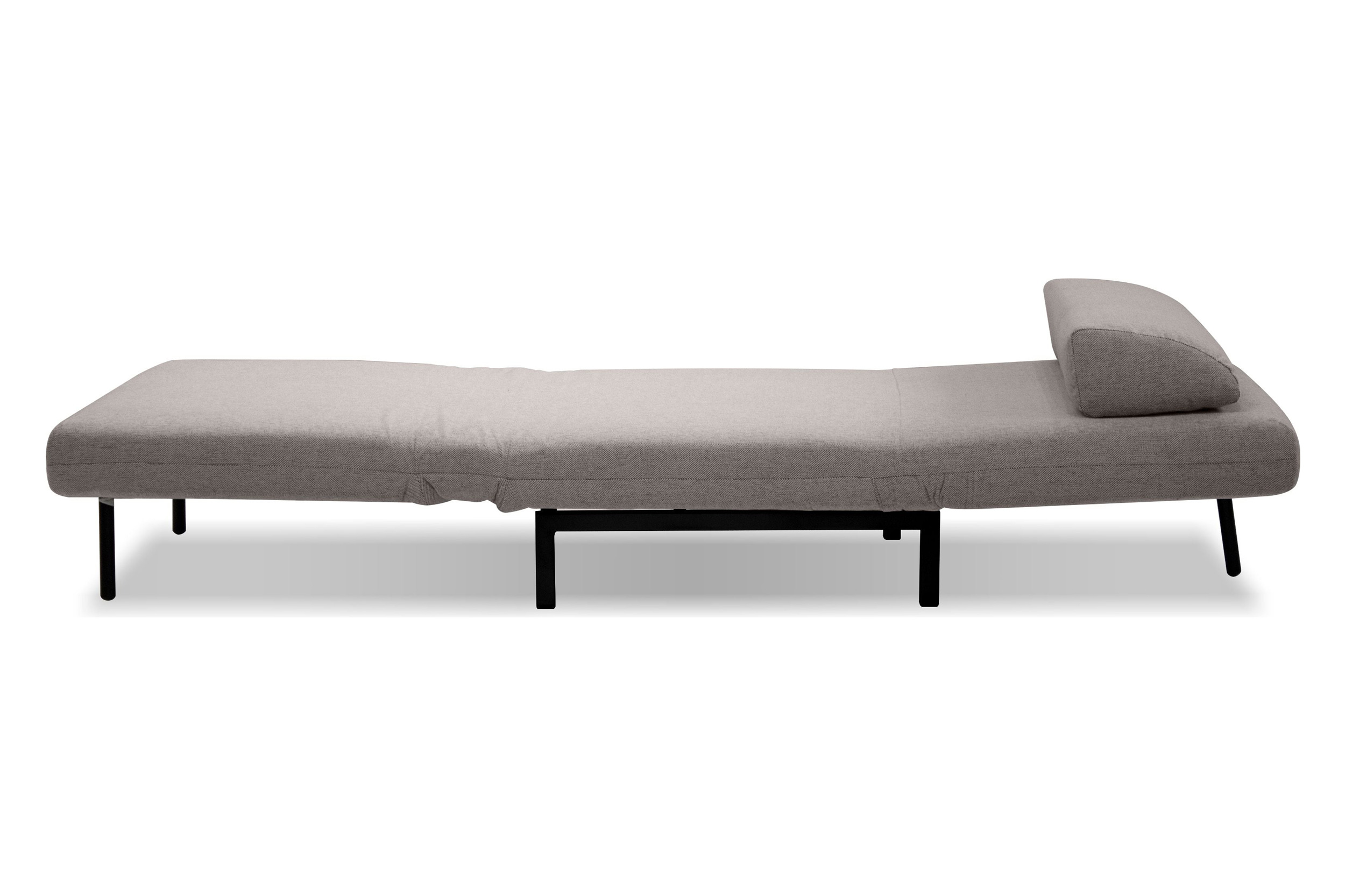 Mobital Iso Armless Solid Chair-Bed - Driftwood Chenille, Fabric