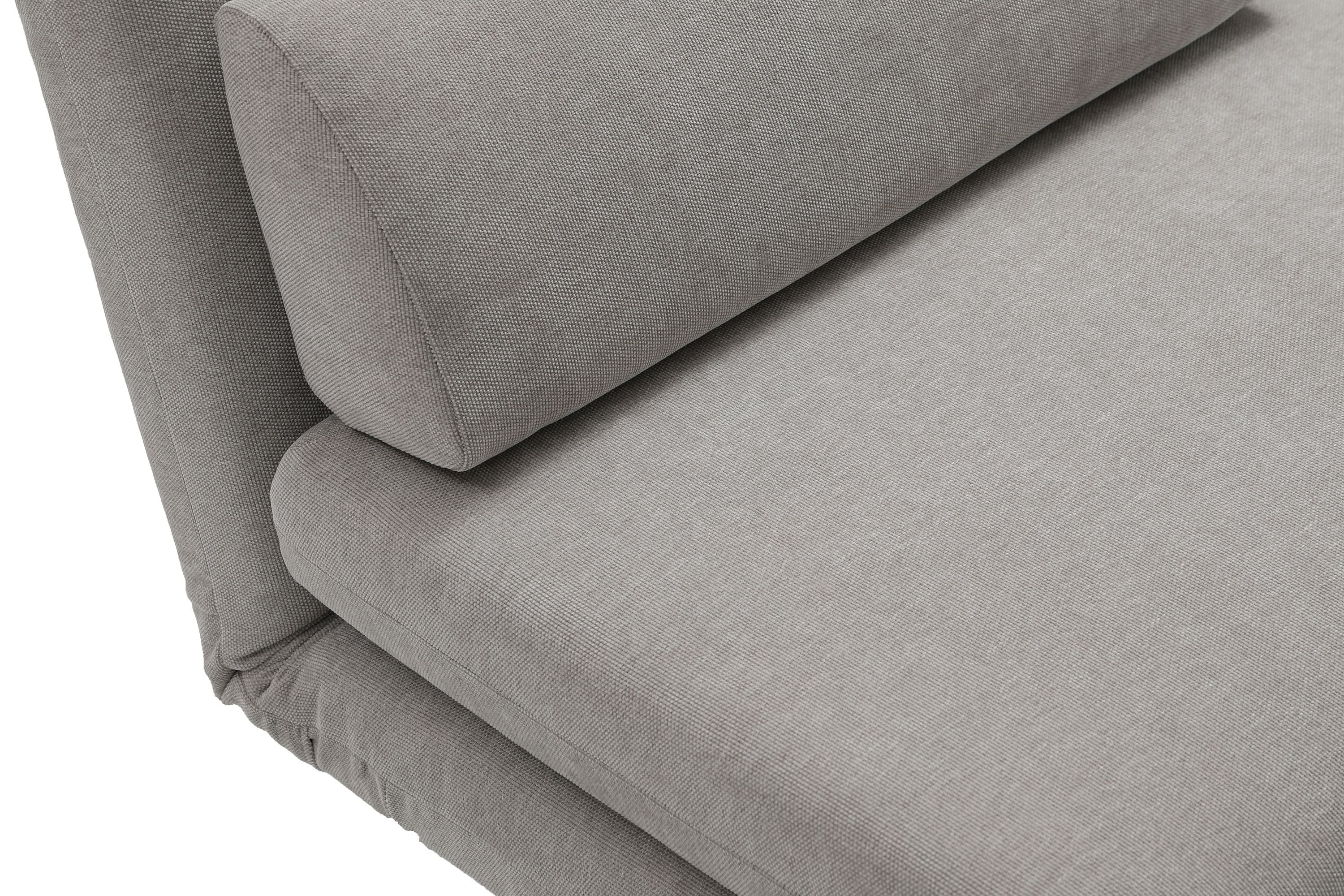 Mobital Iso Armless Solid Chair-Bed - Driftwood Chenille, Fabric