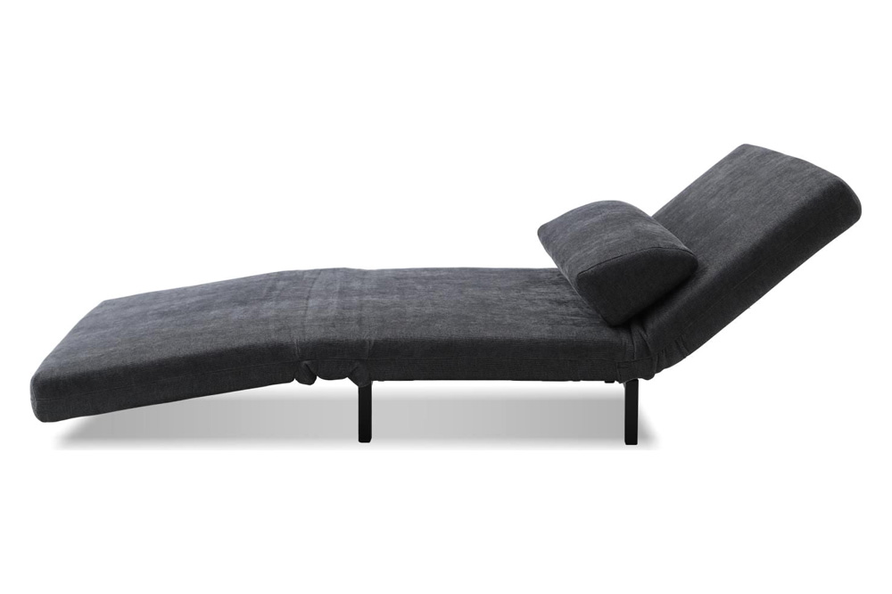 Mobital Iso Armless Solid Chair-Bed - Dusk Chenille, Fabric