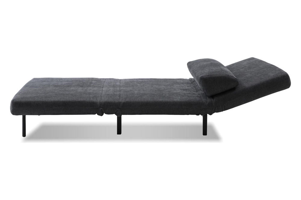 Mobital Iso Armless Solid Chair-Bed - Dusk Chenille, Fabric
