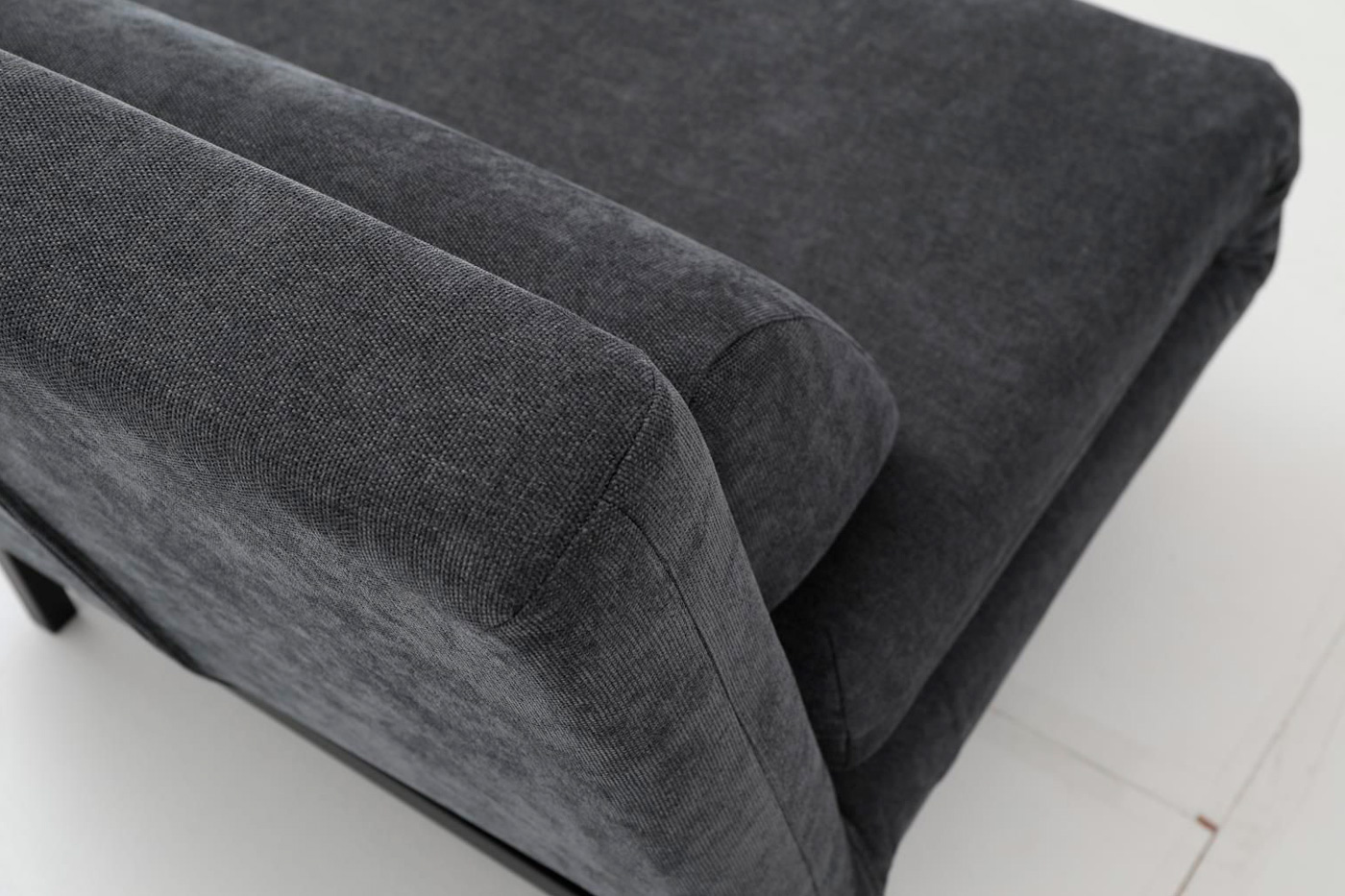 Mobital Iso Armless Solid Chair-Bed - Dusk Chenille, Fabric