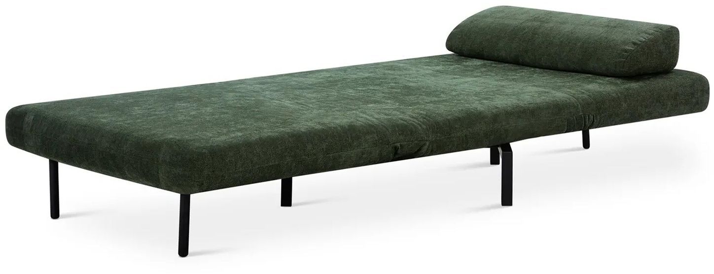 Mobital Iso Armless Solid Chair-Bed - Green Leaf, Fabric