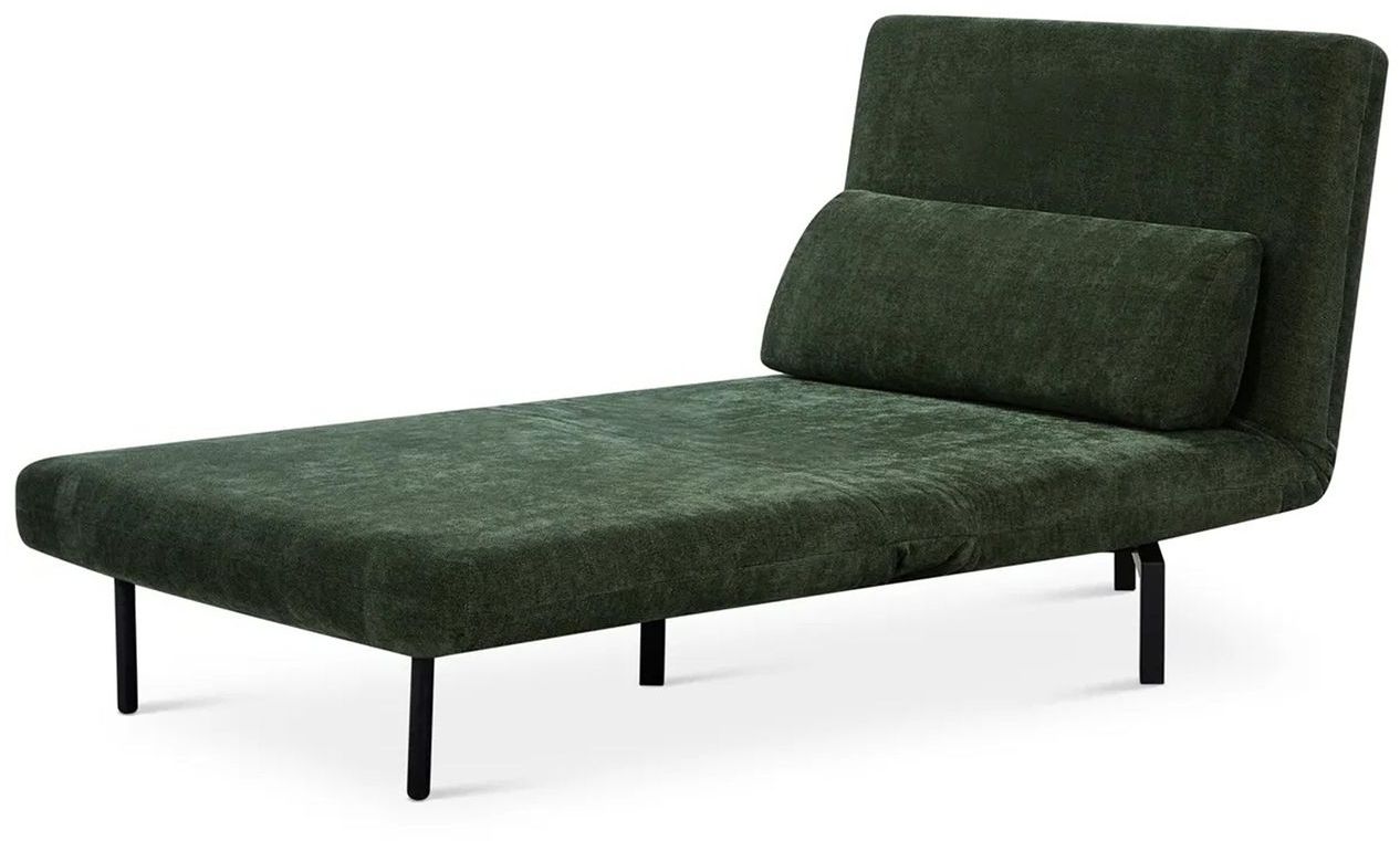 Mobital Iso Armless Solid Chair-Bed - Green Leaf, Fabric