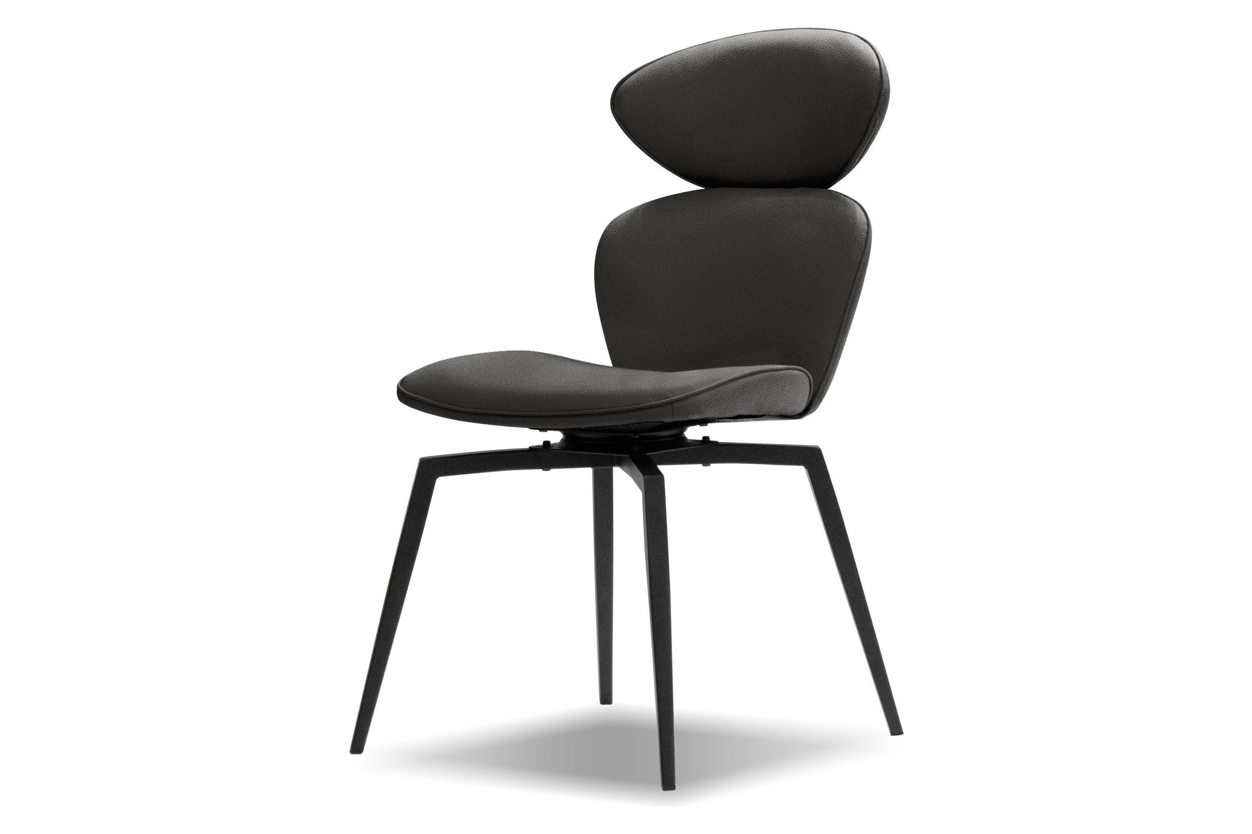 Mobital Antler Swivel Dining Chair - Slate Gray, Leather