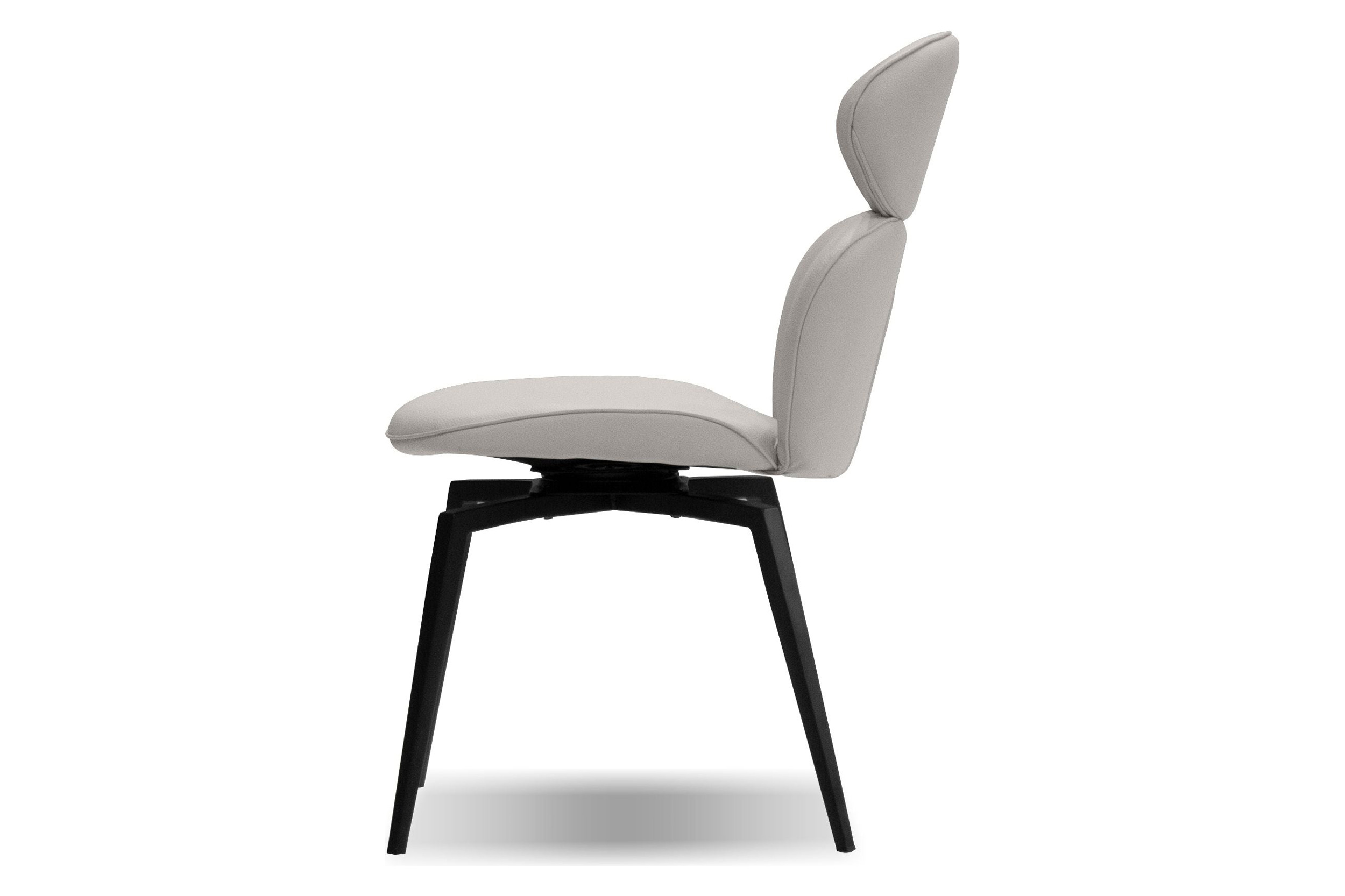 Mobital Antler Swivel Dining Chair - Light Taupe, Leather