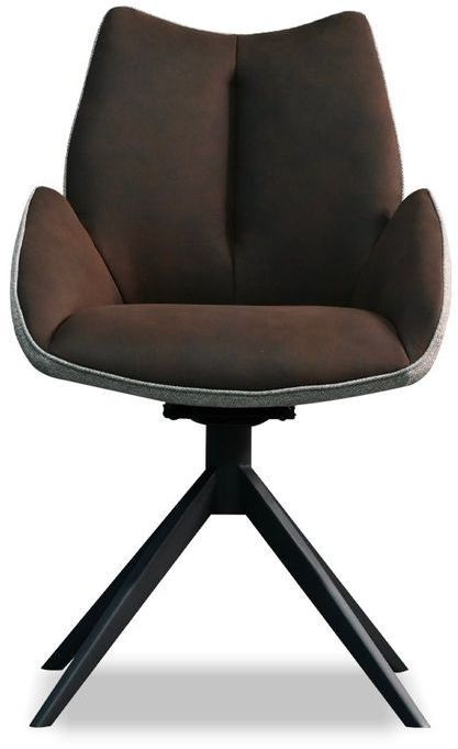 Mobital - Gian Swivel Armchair in Espresso Ultra Suede/Brunette