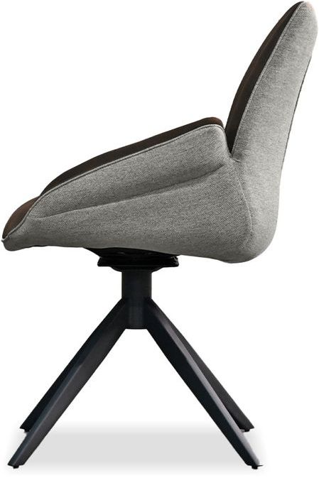 Mobital - Gian Swivel Armchair in Espresso Ultra Suede/Brunette