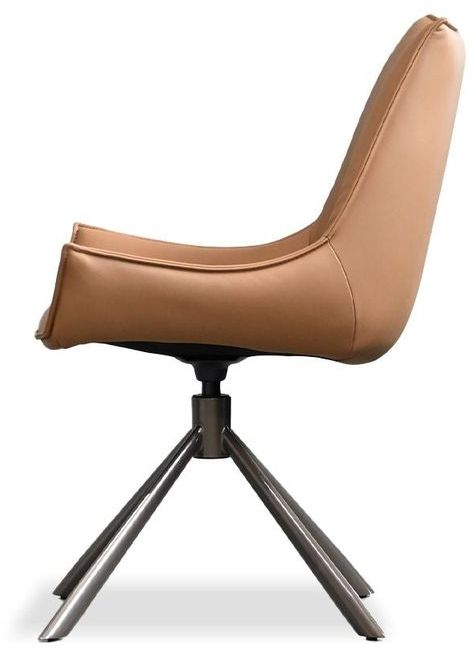 Mobital Giulia Dining Chair - Black Base, Leather