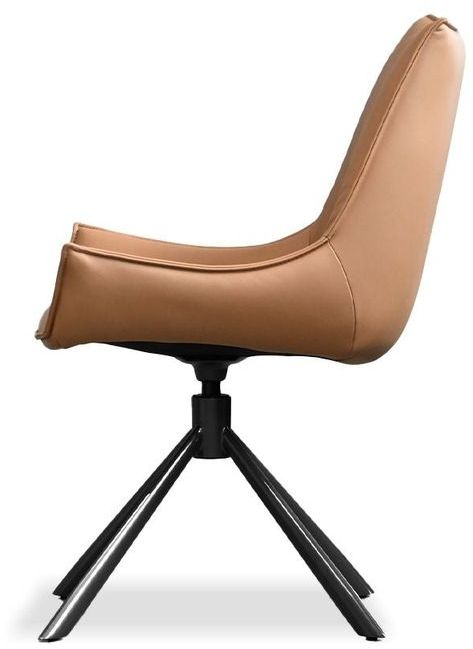Mobital Giulia Dining Chair - Black Base, Leather
