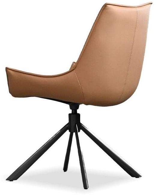 Mobital Giulia Dining Chair - Black Base, Leather