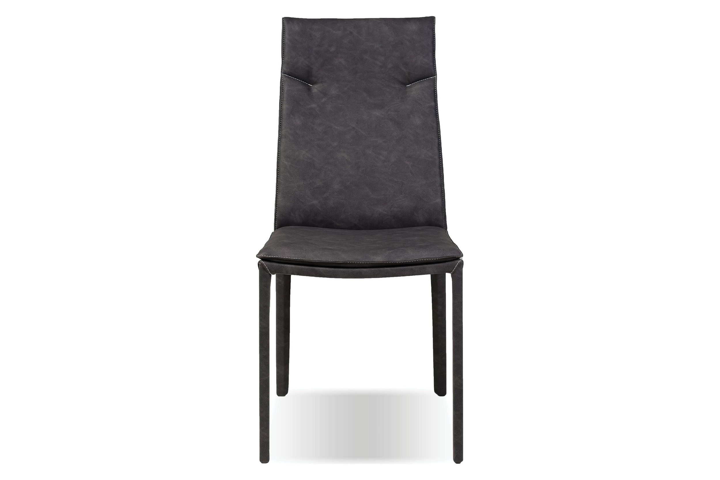 Mobital - Harris Dining Chair in Gray, Leather