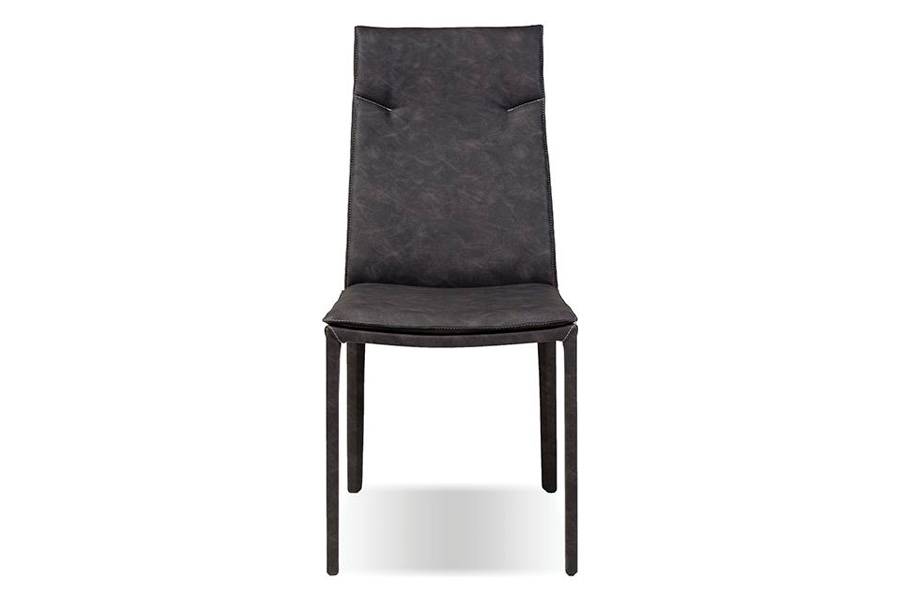 Mobital - Harris Dining Chair in Gray, Leather