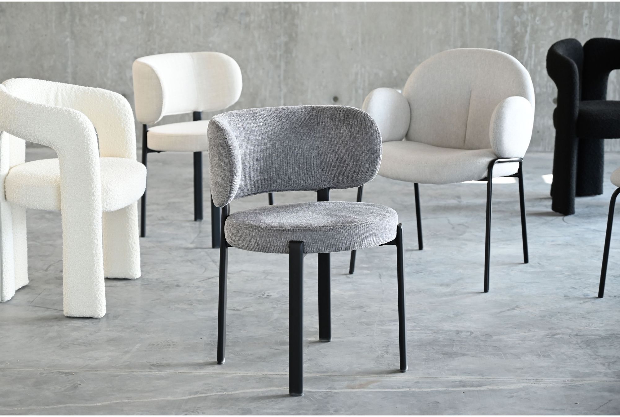 Mobital Lily Dining Chair - Ash Twill