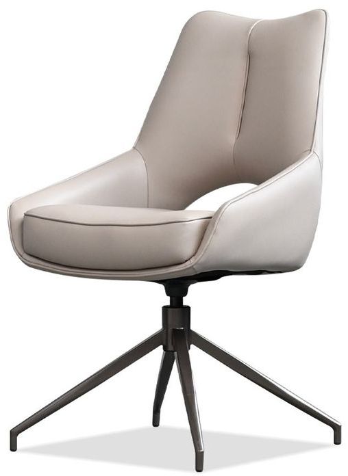 Mobital Sofia Dining Chair with Black Base - Antique Bronze, Leatherette