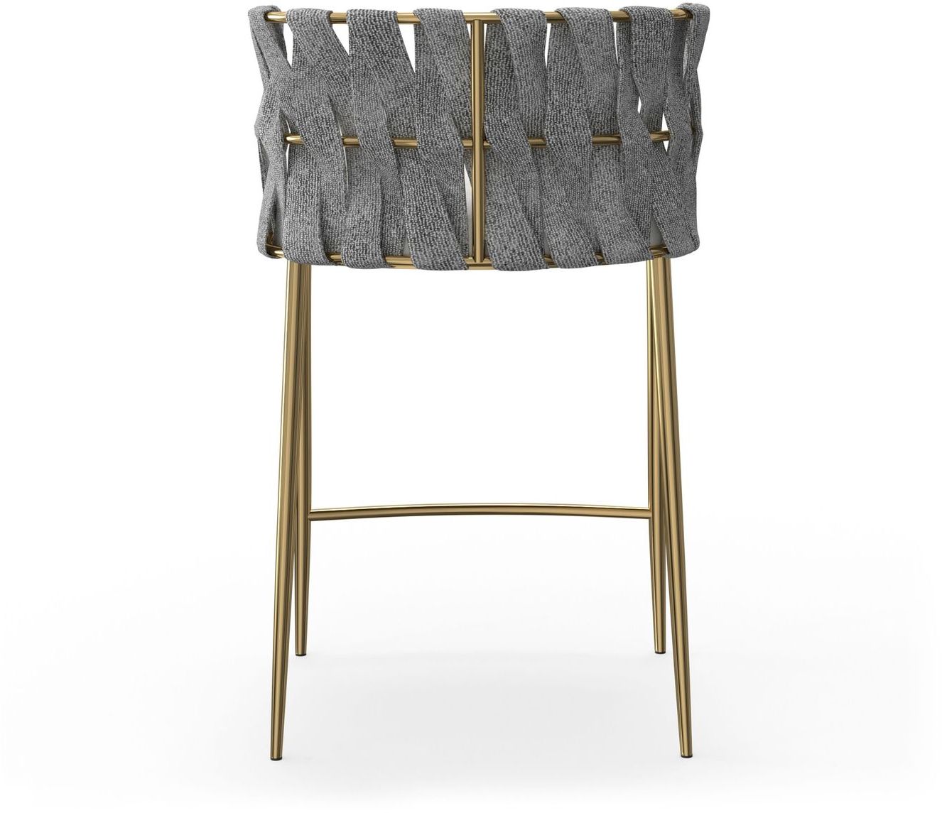 Mobital - Weaver Counter Stool in Oatmeal Tweed, Farina Nubuck