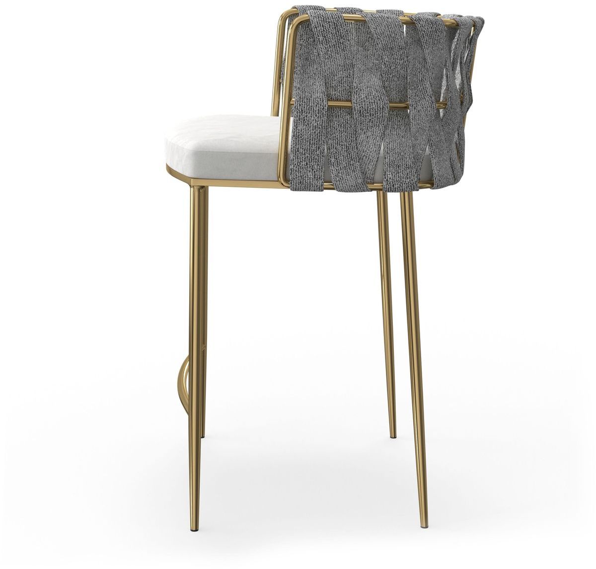 Mobital - Weaver Counter Stool in Oatmeal Tweed, Farina Nubuck