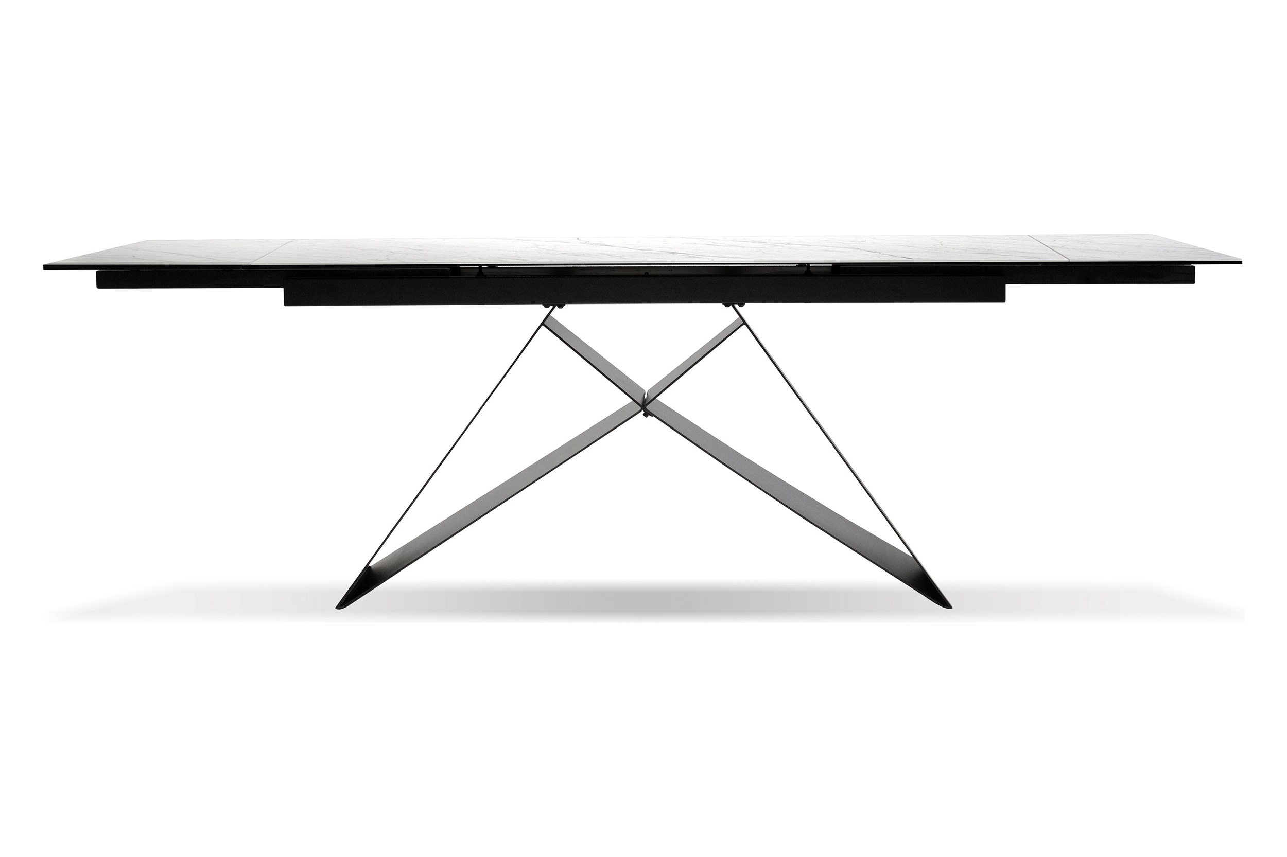 Mobital The W Dining Table with Double Extension - Carrera, Ceramic