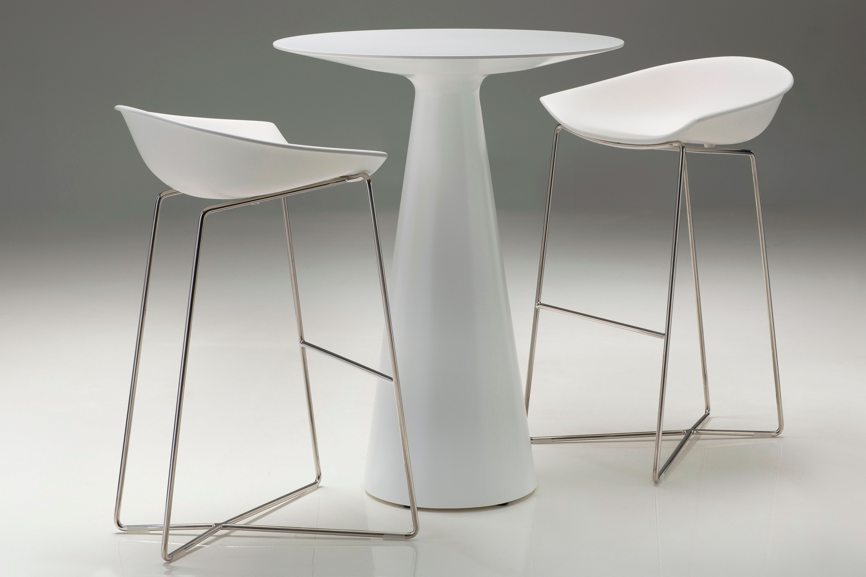 Mobital - Maldives Bar Table in White, Solid Surface