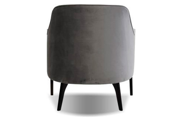 Mobital Ellington Flared Arms Solid Armchair - Graphite Velvet, Fabric