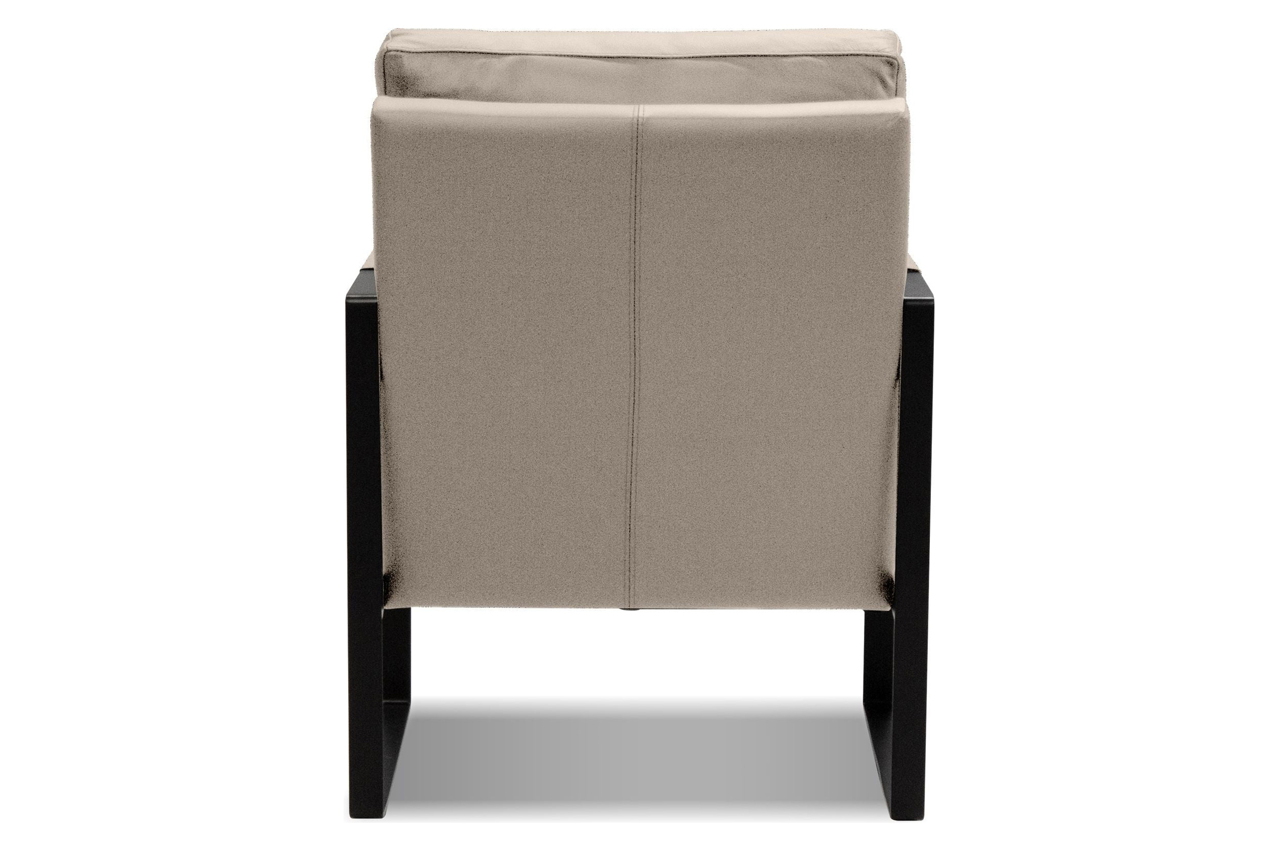 Mobital Mitchell Square Arms Solid Armchair - Wheat, Leather