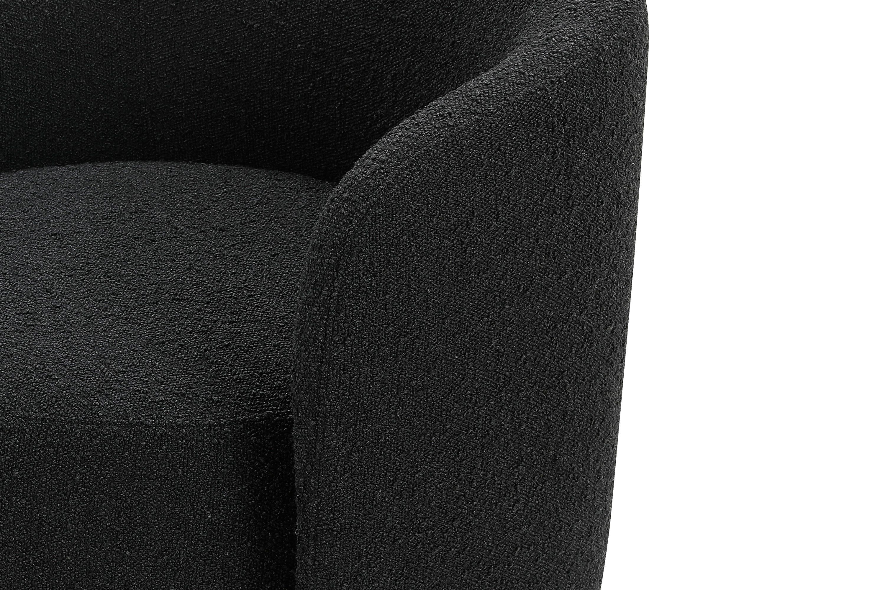 Mobital Biarritz Swivel Lounge Chair - Licorice, Fabric