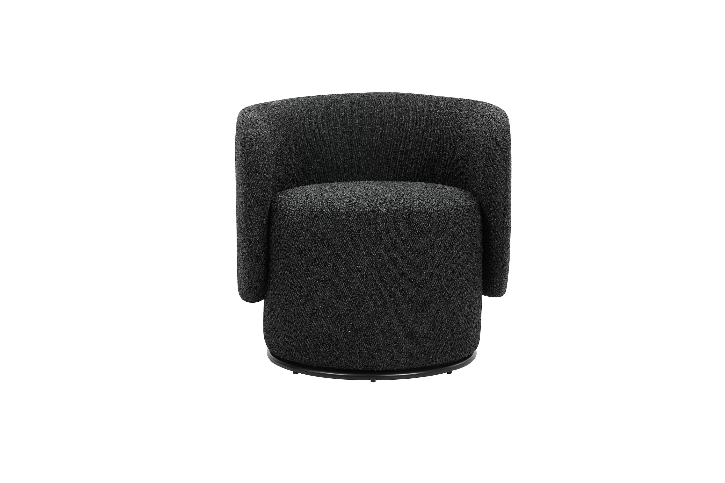 Mobital Biarritz Swivel Lounge Chair - Licorice, Fabric