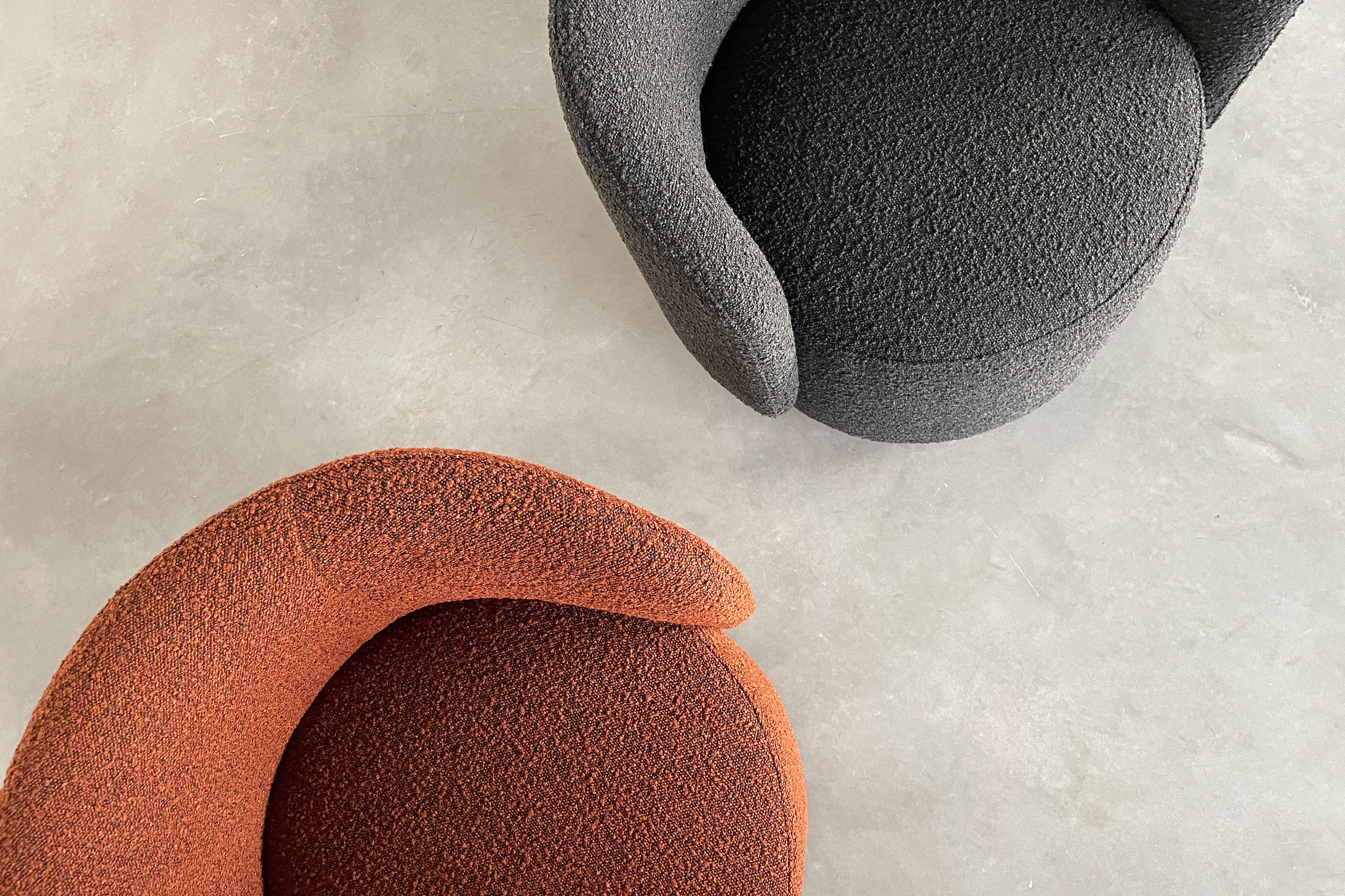 Mobital Biarritz Swivel Lounge Chair - Rust, Fabric