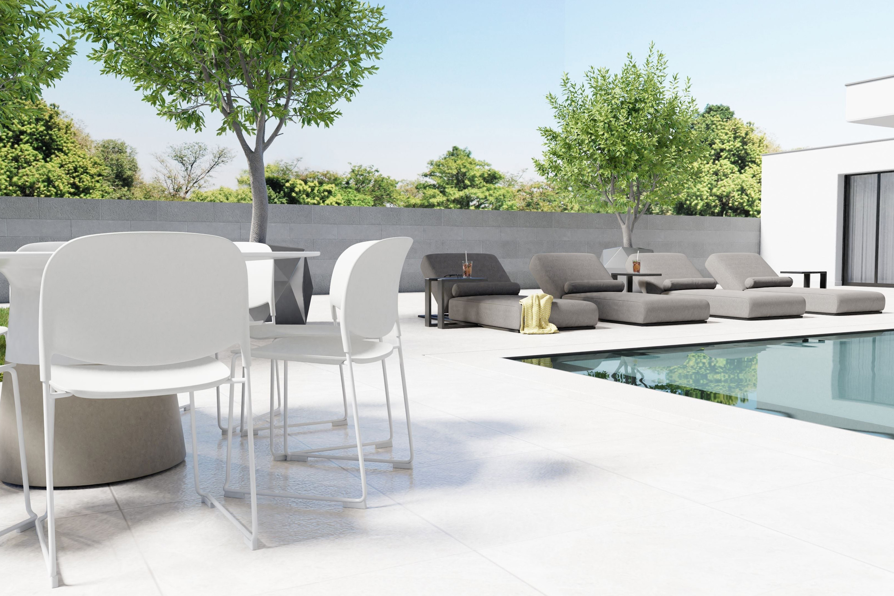 Mobital Bondi Lounger  - Charcoal Gray, Fabric