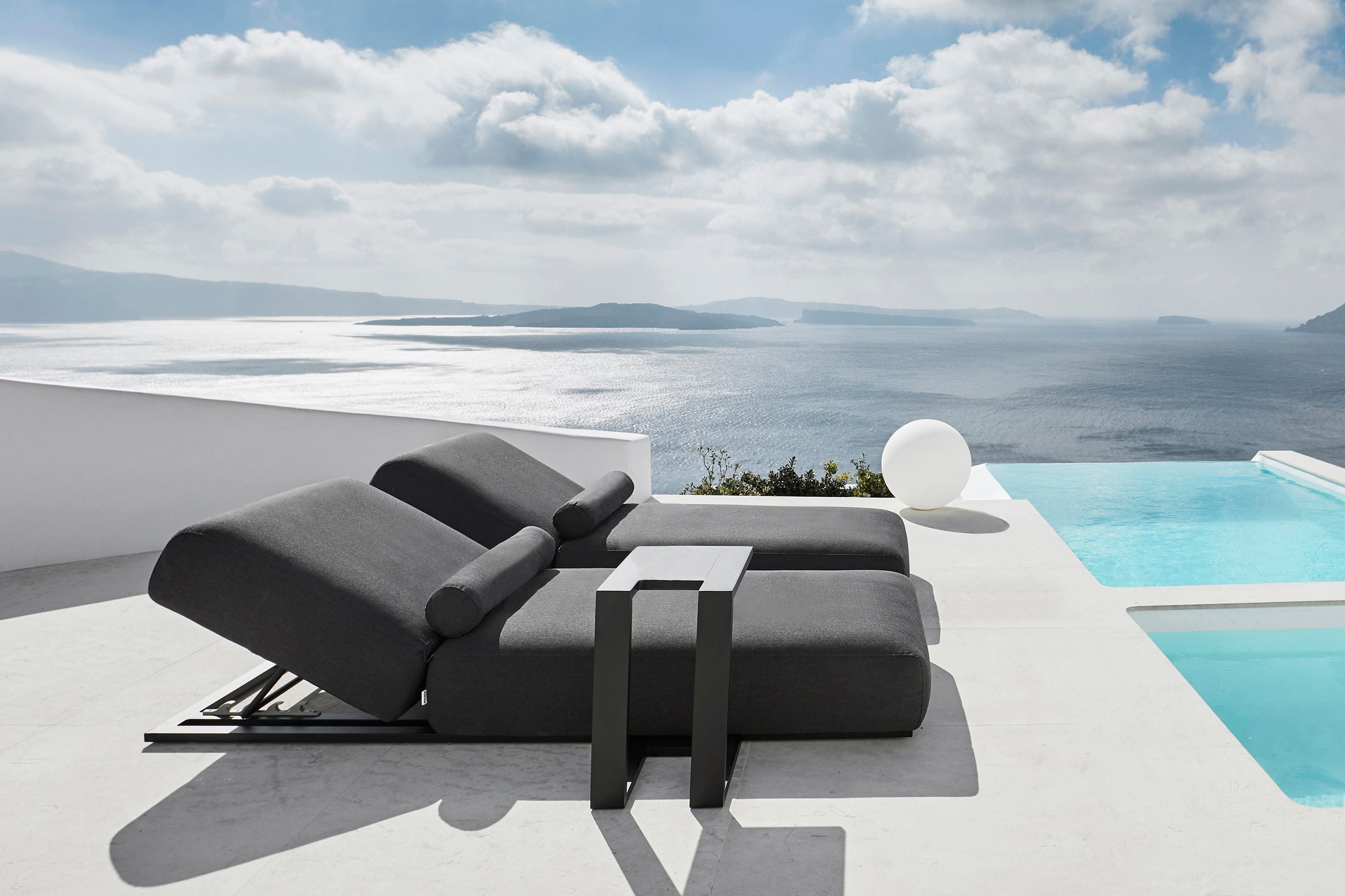 Mobital Bondi Lounger  - Charcoal Gray, Fabric