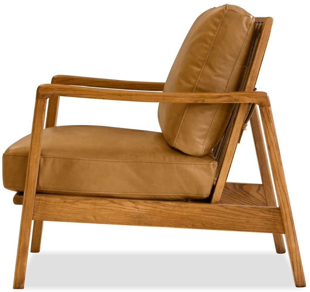 Mobital Craftsman Occasional Chair - Walnut/Tan, Leather