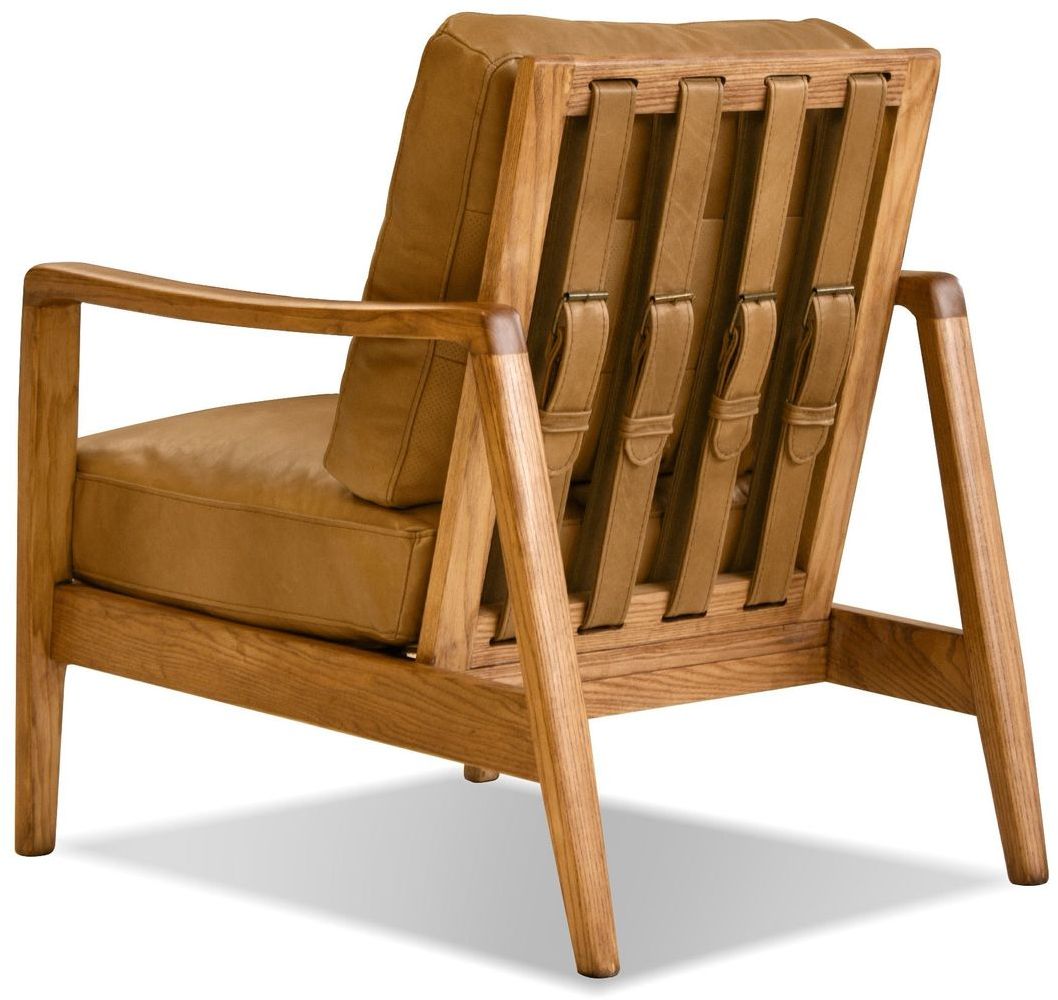 Mobital Craftsman Occasional Chair - Walnut/Tan, Leather