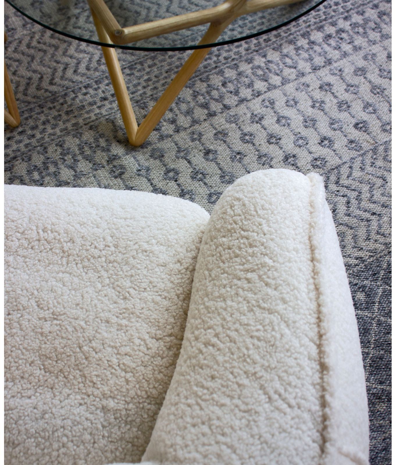 Mobital - Duffy Occasional Chair in Cream Teddy, Fabric