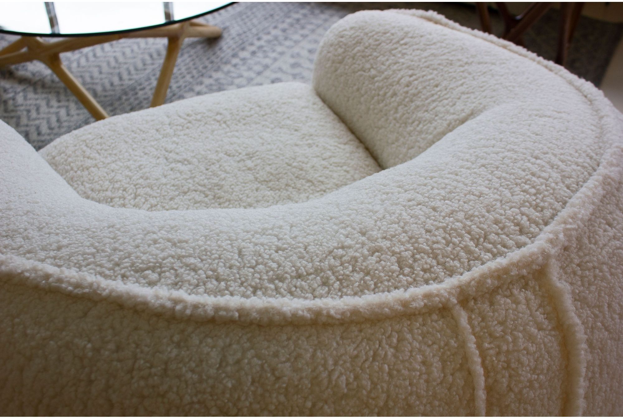 Mobital - Duffy Occasional Chair in Cream Teddy, Fabric