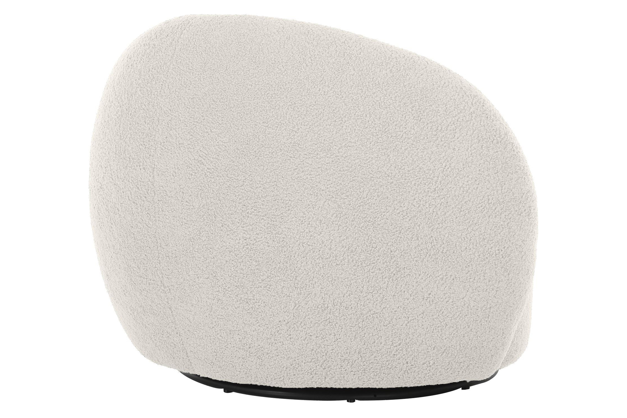 Mobital Dune Swivel Lounge Chair - Cream Teddy, Fabric