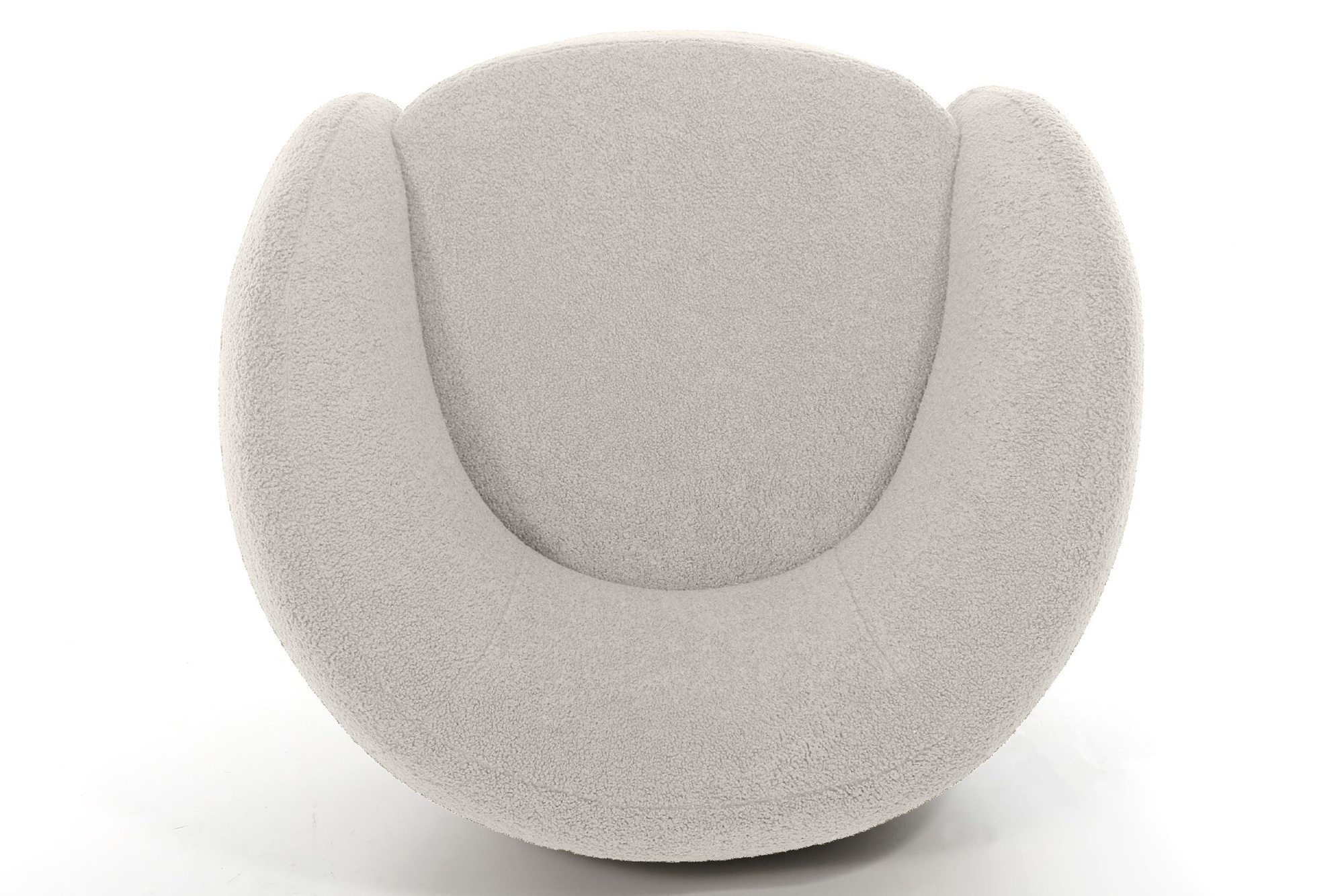 Mobital Dune Swivel Lounge Chair - Cream Teddy, Fabric