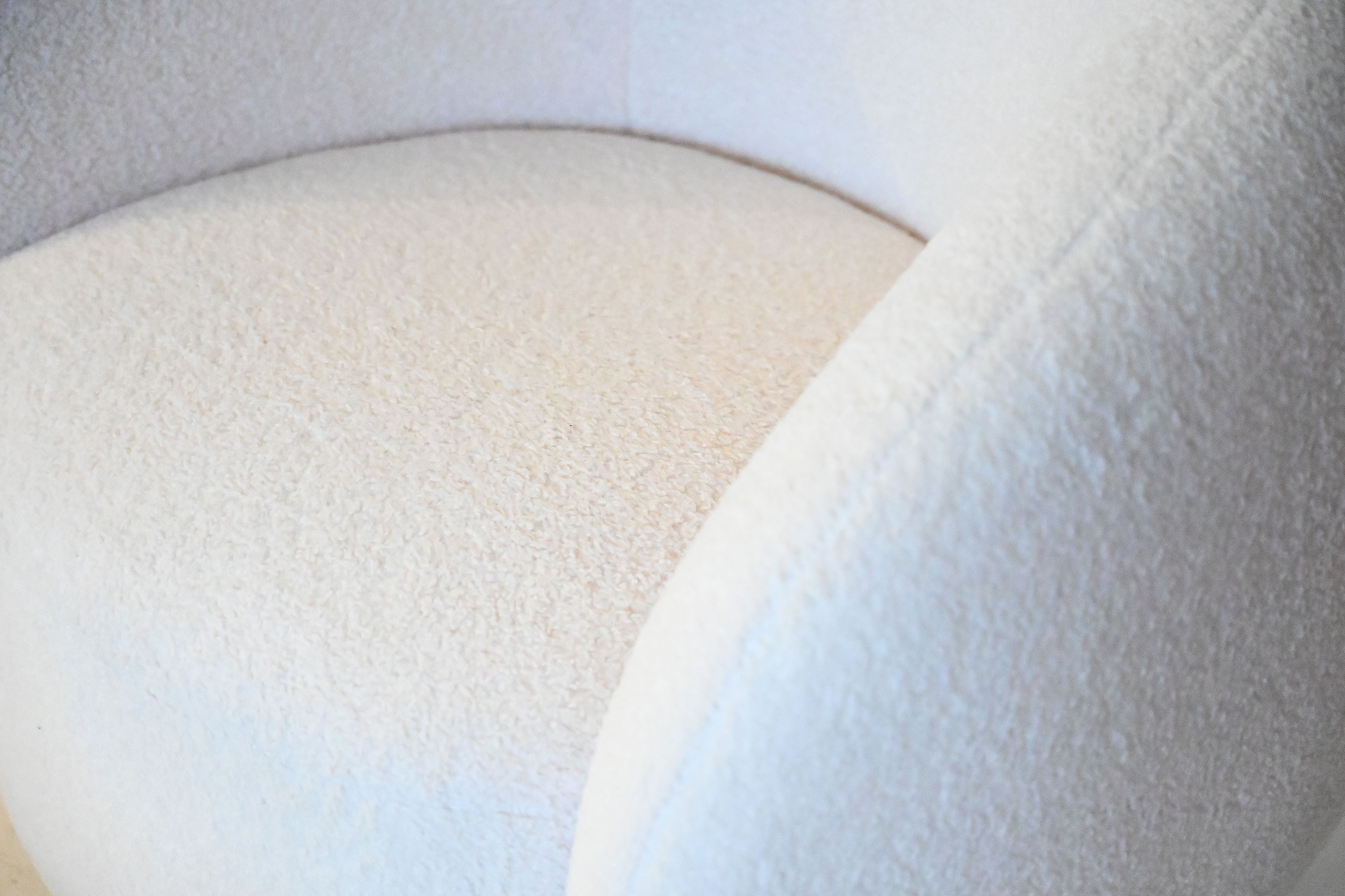 Mobital Dune Swivel Lounge Chair - Cream Teddy, Fabric