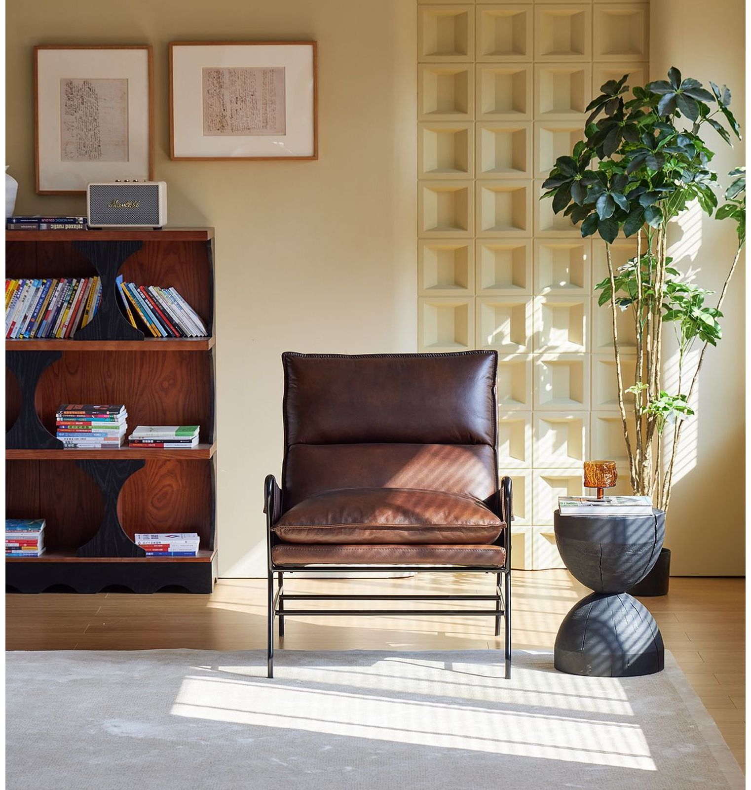 Mobital Meier Lounge Chair - Mocha Brown, Leather
