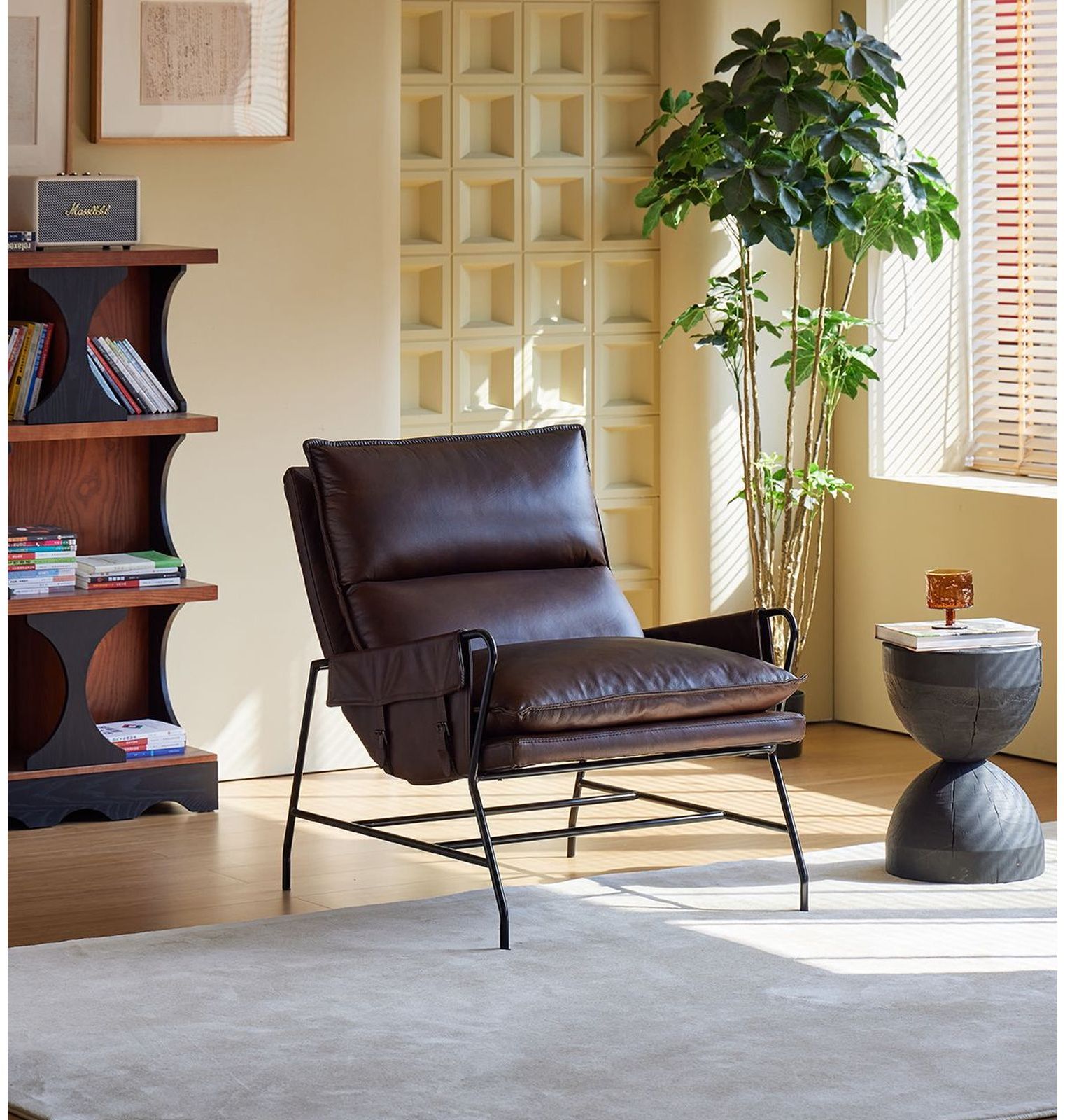 Mobital Meier Lounge Chair - Mocha Brown, Leather