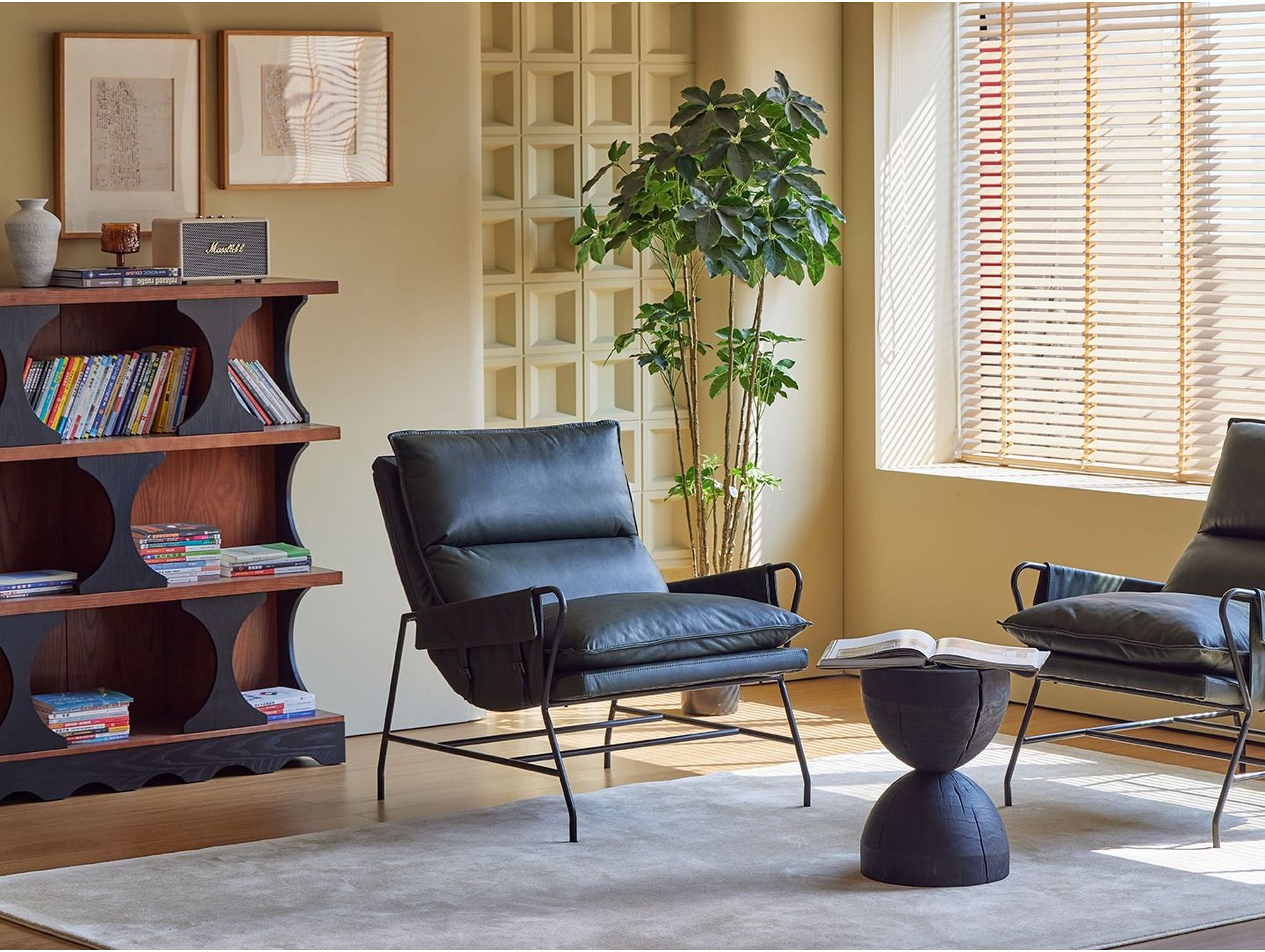 Mobital Meier Lounge Chair - Moss Green, Leather