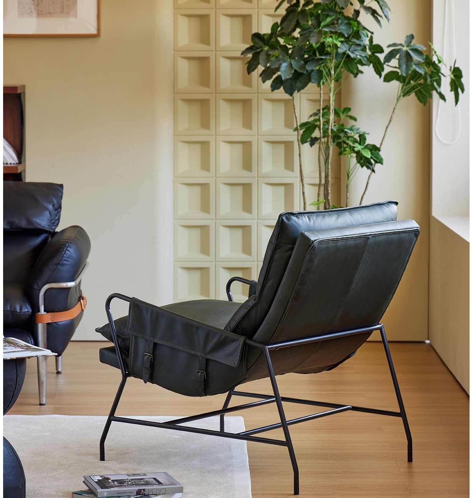 Mobital Meier Lounge Chair - Moss Green, Leather