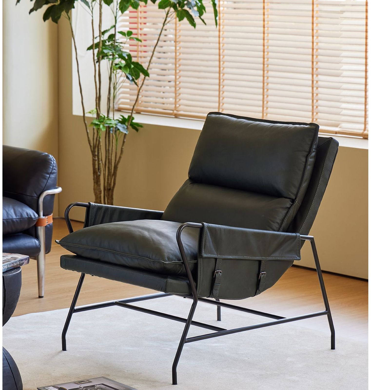 Mobital Meier Lounge Chair - Moss Green, Leather